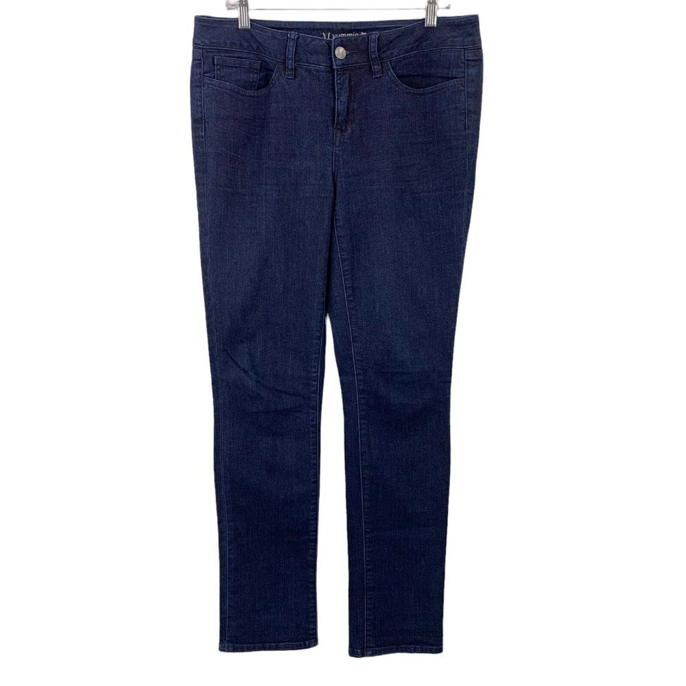 YUMMIE by Heather Thompson Dark Wash Denim Straight Leg Jeans Size 31